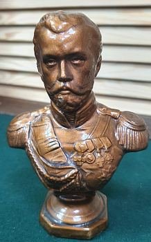 Бюст "Николай II", гипс, лак - Вольные стрелки