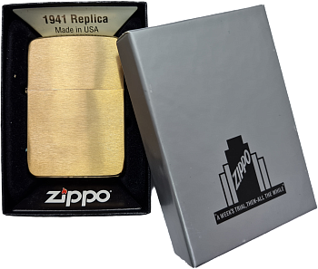 Зажигалка Zippo 204B 1941 Replica Brushed Brass - Вольные стрелки