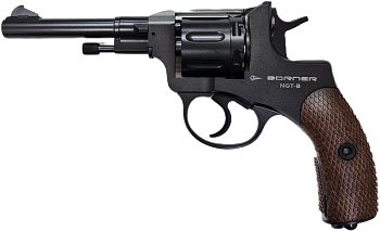 Пистолет пневматический BORNER NGT-B Black, кал. 4,5 мм/шарики, револьвер, 7 фальшпатронов - Вольные стрелки