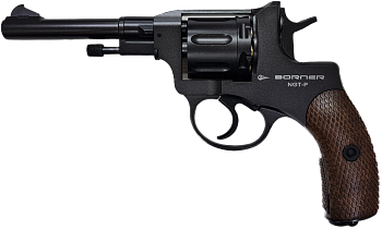 Пистолет пневматический BORNER NGT-P Black, кал. 4,5 мм/пулевой, револьвер, 7 фальшпатронов - Вольные стрелки
