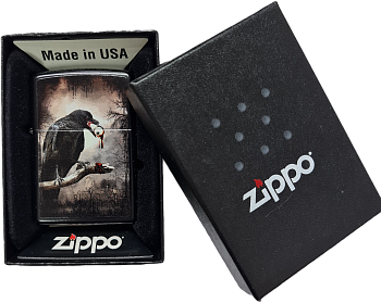 Зажигалка Zippo 28319 GOTH - Raven Eyeball - Вольные стрелки