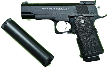 Игрушка Пистолет с пульками D.1A Colt с глушителем - Вольные стрелки Игрушка Пистолет с пульками D.1A Colt с глушителем - Вольные стрелки