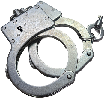 Наручники "БР-С" (никель, двухзвенные, один ключ) - Вольные стрелки