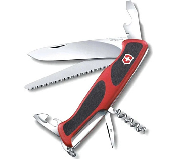 Нож Victorinox 0.9563.C RangerGrip 55 130мм 12функций красно-чёрный - Вольные стрелки